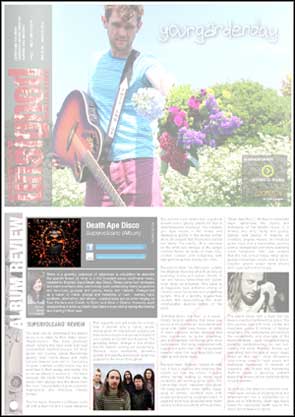 Album cover and promotional portrait of Brighton based Death Ape Disco in Brighton Unsigned's feature on the band.