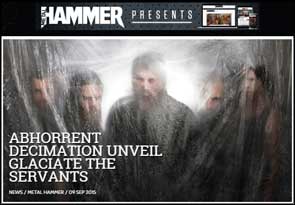Portrait of Abhorrent Decimation accompanying a Metal Hammer news article on the band.