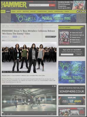 Army of Me portrait of Collisions accompanying Metal Hammer's premiere of the 'We Know The Enemy' video.