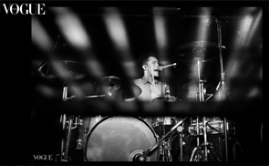 Photo of Matt Donnelly, drummer with Don Broco, selected by Vogue Italia for my portfolio on the PhotoVogue section of their website.