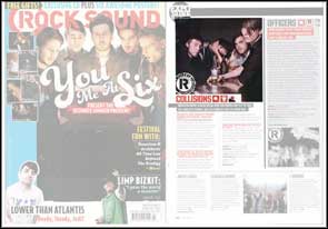 Promotional portrait of Collisions in Rock Sound magazine.