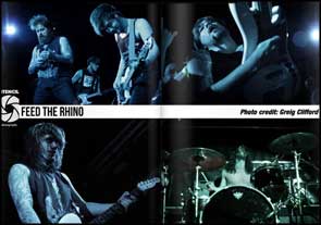 Live shots of Feed The Rhino in Stencil Magazine.