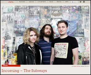 Portrait of The Subways accompany an interview with State Magazine.