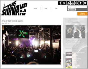 Live pic of The Subways on the band's website blog.
