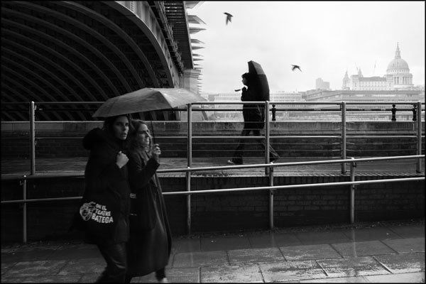 C-030. Rain at Blackfriars Bridge - by Greig Clifford