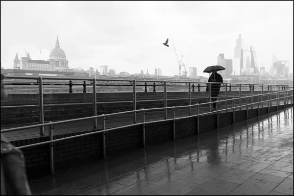 C-031. Rain at Blackfriars Bridge (2) - by Greig Clifford