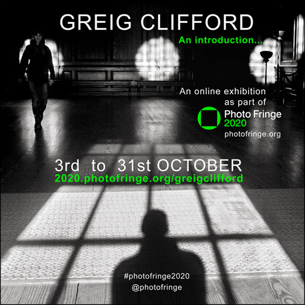 Advert for "An Introduction..." a photo exhibition from Greig Clifford at PhotoFringe 2020