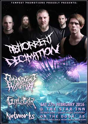 Portrait of Abhorrent Decimation used for poster.