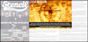 A firewall portrait of Steve Dickson (Mammothfest) in Stencil Magazine.