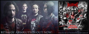 Band portrait of The Bleeding used for album advert.