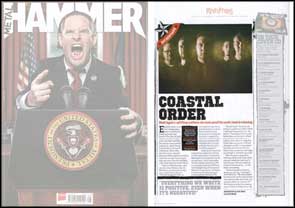 Band portrait of Bleed Again accompanying their 'Hot New Band' feature in Metal Hammer magazine.
