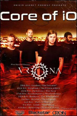Band portrait of Core of iO used for a tour poster.
