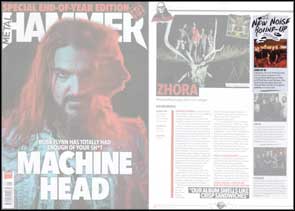 Band portrait of Core of iO accompanying their 'New Noise' article in Metal Hammer magazine.