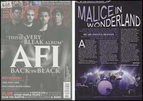 Live pic of We Are Knuckle Dragger used to accompany full page feature in Big Cheese magazine.
