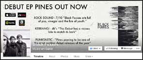 Band portrait of Black Foxxes used as a Facebook profile pic.