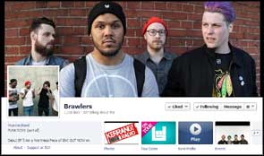 Band portrait of Brawlers used as a Facebook cover pic.