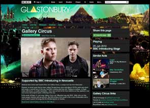 Band portrait of Gallery Circus for BBC Introducing's online Glastonbury coverage.