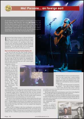 Live shot of Mel Parsons for NZ Musician magazine.