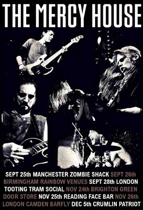 Photos of The Mercy House from their Camden Rocks show used in a tour poster.