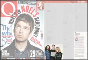 Band portrait of The Subways accompanying their album review in Q Magazine.