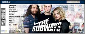 Portrait of The Subways on tickets.