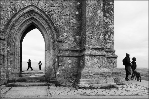 A-055. Glastonbury Tor... outside looking through - by Greig Clifford