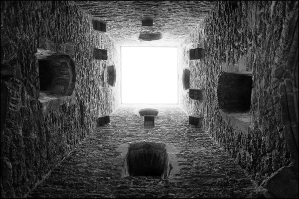 A-056. Glastonbury Tor... inside looking up - by Greig Clifford