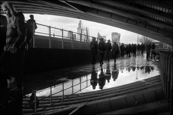 C-032. Rain at Blackfriars Bridge (3) - by Greig Clifford
