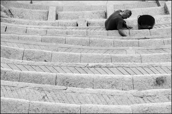 C-057. Worker At The Minack - by Greig Clifford