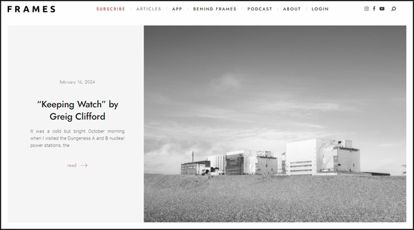 FRAMES Magazine  - Photo Stories featuring "Keeping Watch" by Greig Clifford