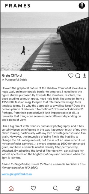 ARCHIVED: A Purposeful Stride featured in the first FRAMES magazine app